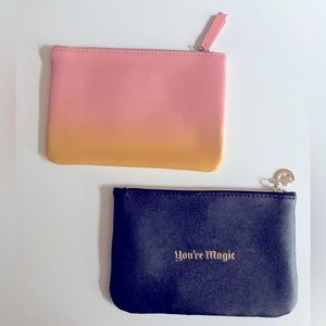 IPSY Set of 2 Makeup Bags - Ombré Cosmetic Bag - You’re Magic Zippered Pouch